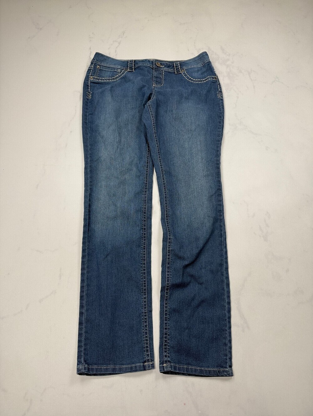 Inc Denim Regular Fit Skinny Leg Jeans Blue Modern Slim Fit - Womens L
